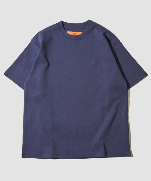 UNIVERSAL OVERALL（ユニバーサルオーバーオール）の「【UNIVERSAL OVERALL】別注 リラックスフィット 刺繍 ポンチ半袖Tシャツ（Tシャツ/カットソー・メンズ・ブラック/ホワイト/ネイビー/オートミール/チャコールグレー/ブルーグレー・MEDIUM/LARGE/X-LARGE）」の12枚目の写真