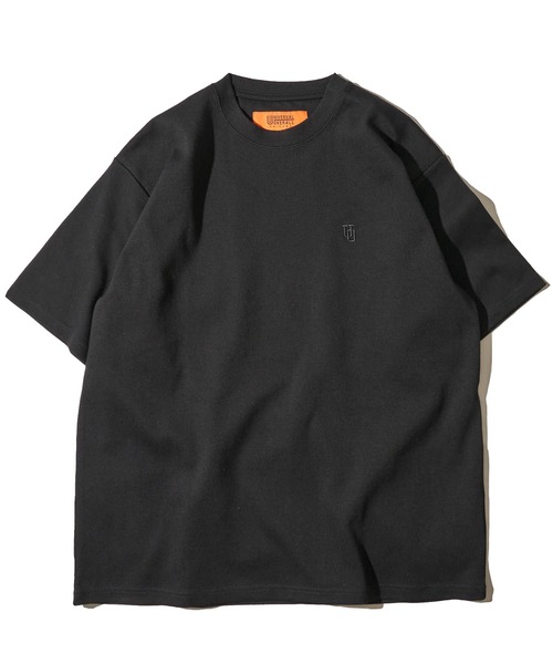 UNIVERSAL OVERALL（ユニバーサルオーバーオール）の「【UNIVERSAL OVERALL】別注 リラックスフィット 刺繍 ポンチ半袖Tシャツ（Tシャツ/カットソー・メンズ・ブラック/ホワイト/ネイビー/オートミール/チャコールグレー/ブルーグレー・MEDIUM/LARGE/X-LARGE）」の10枚目の写真