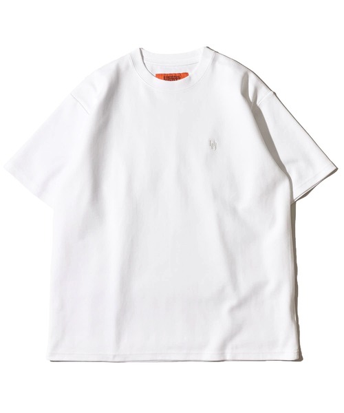 UNIVERSAL OVERALL（ユニバーサルオーバーオール）の「【UNIVERSAL OVERALL】別注 リラックスフィット 刺繍 ポンチ半袖Tシャツ（Tシャツ/カットソー・メンズ・ブラック/ホワイト/ネイビー/オートミール/チャコールグレー/ブルーグレー・MEDIUM/LARGE/X-LARGE）」の12枚目の写真