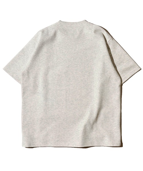 UNIVERSAL OVERALL（ユニバーサルオーバーオール）の「【UNIVERSAL OVERALL】別注 リラックスフィット 刺繍 ポンチ半袖Tシャツ（Tシャツ/カットソー・メンズ・ブラック/ホワイト/ネイビー/オートミール/チャコールグレー/ブルーグレー・MEDIUM/LARGE/X-LARGE）」の8枚目の写真