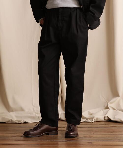 Schott(ショット)の「Schott/ショット/TC DOUBLE PLEATED WIDE PANTS/2タック ワイドパンツ(チノパンツ・メンズ・キナリ/グレー/ブラック/カーキ/ブラウン系その他3/モスグリーン・L/M/S/XL)」の3枚目の写真