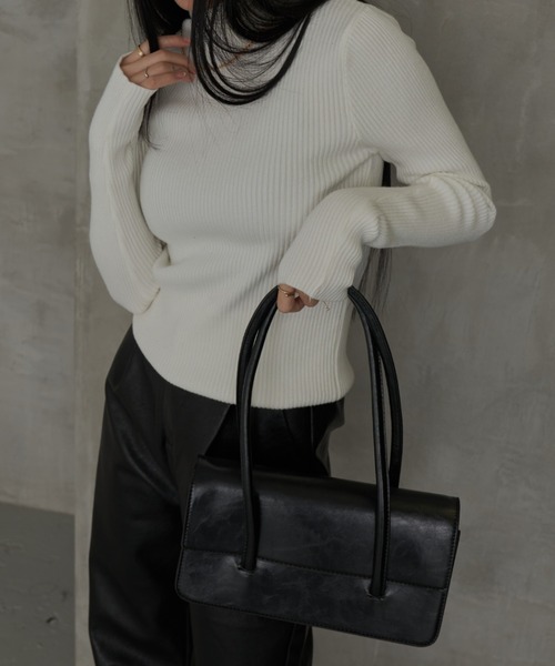 FIG&VIPER(フィグアンドバイパー)の「スクエアハンドバッグ(ショルダーバッグ・レディース・ホワイト/ブラック・FREE)」の20枚目の写真