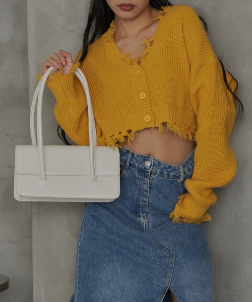 FIG&VIPER(フィグアンドバイパー)の「スクエアハンドバッグ(ショルダーバッグ・レディース・ホワイト/ブラック・FREE)」の3枚目の写真