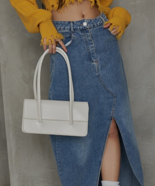 FIG&VIPER(フィグアンドバイパー)の「スクエアハンドバッグ(ショルダーバッグ・レディース・ホワイト/ブラック・FREE)」の5枚目の写真