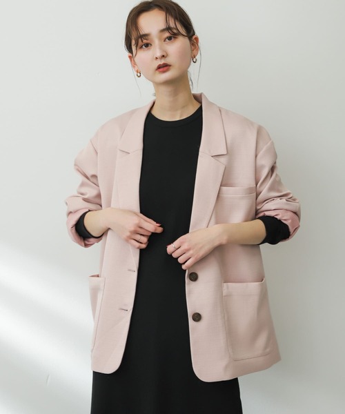 SENSE OF PLACE by URBAN RESEARCH(センスオブプレイスバイアーバンリサーチ)の「テーラードジャケット(テーラードジャケット・レディース・オフホワイト/ピンク・ONE)」の12枚目の写真