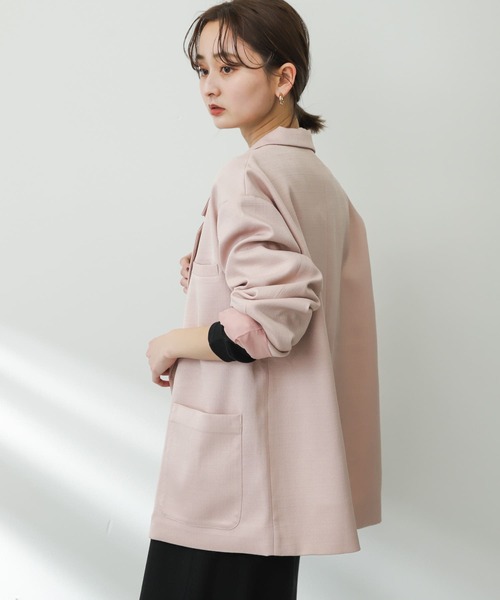 SENSE OF PLACE by URBAN RESEARCH(センスオブプレイスバイアーバンリサーチ)の「テーラードジャケット(テーラードジャケット・レディース・オフホワイト/ピンク・ONE)」の18枚目の写真