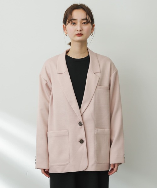 SENSE OF PLACE by URBAN RESEARCH(センスオブプレイスバイアーバンリサーチ)の「テーラードジャケット(テーラードジャケット・レディース・オフホワイト/ピンク・ONE)」の6枚目の写真