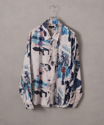 Art re A select（アトリエセレクト）の「Drape Georgette Whole Pattern Oversized Shirt/とろみドレープジョーゼット 総柄長袖オーバーサイズシャツ（シャツ/ブラウス）」