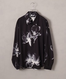 Art re A select（アトリエセレクト）の「Drape Georgette Whole Pattern Oversized Shirt/とろみドレープジョーゼット 総柄長袖オーバーサイズシャツ（シャツ/ブラウス）」