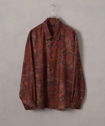 Art re A select（アトリエセレクト）の「Drape Georgette Whole Pattern Oversized Shirt/とろみドレープジョーゼット 総柄長袖オーバーサイズシャツ（シャツ/ブラウス）」