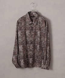 Art re A select（アトリエセレクト）の「Drape Georgette Whole Pattern Oversized Shirt/とろみドレープジョーゼット 総柄長袖オーバーサイズシャツ（シャツ/ブラウス）」