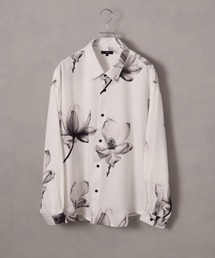 Art re A select（アトリエセレクト）の「Drape Georgette Whole Pattern Oversized Shirt/とろみドレープジョーゼット 総柄長袖オーバーサイズシャツ（シャツ/ブラウス）」