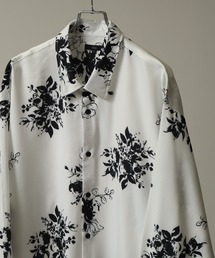 Art re A select（アトリエセレクト）の「Drape Georgette Whole Pattern Oversized Shirt/とろみドレープジョーゼット 総柄長袖オーバーサイズシャツ（シャツ/ブラウス）」