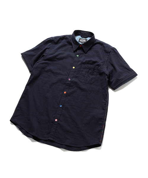 BEAMS(ビームス)の「BEAMS / ダブルガーゼ カザリステッチ ミニレギュラー 半袖 シャツ(シャツ/ブラウス・メンズ・ブルー系その他/ネイビー/ホワイト・LARGE/MEDIUM/SMALL/X-LARGE)」の3枚目の写真