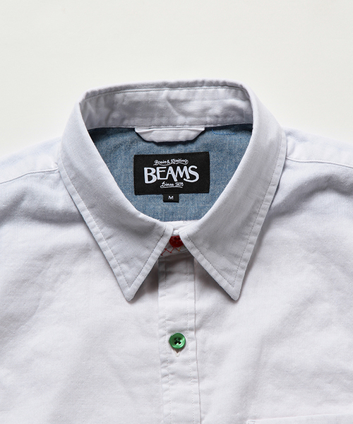BEAMS(ビームス)の「BEAMS / ダブルガーゼ カザリステッチ ミニレギュラー 半袖 シャツ(シャツ/ブラウス・メンズ・ブルー系その他/ネイビー/ホワイト・LARGE/MEDIUM/SMALL/X-LARGE)」の14枚目の写真