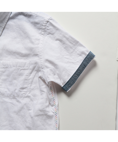 BEAMS(ビームス)の「BEAMS / ダブルガーゼ カザリステッチ ミニレギュラー 半袖 シャツ(シャツ/ブラウス・メンズ・ブルー系その他/ネイビー/ホワイト・LARGE/MEDIUM/SMALL/X-LARGE)」の17枚目の写真