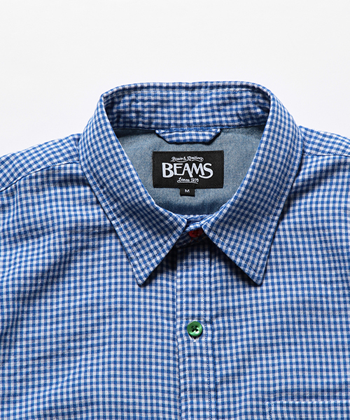 BEAMS(ビームス)の「BEAMS / ダブルガーゼ カザリステッチ ミニレギュラー 半袖 シャツ(シャツ/ブラウス・メンズ・ブルー系その他/ネイビー/ホワイト・LARGE/MEDIUM/SMALL/X-LARGE)」の8枚目の写真