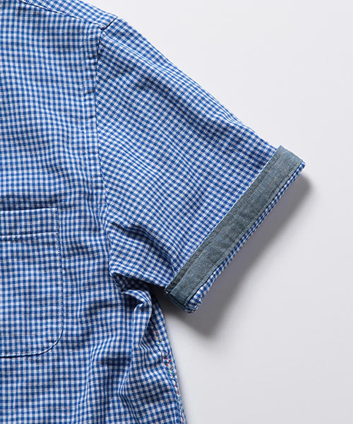 BEAMS(ビームス)の「BEAMS / ダブルガーゼ カザリステッチ ミニレギュラー 半袖 シャツ(シャツ/ブラウス・メンズ・ブルー系その他/ネイビー/ホワイト・LARGE/MEDIUM/SMALL/X-LARGE)」の11枚目の写真