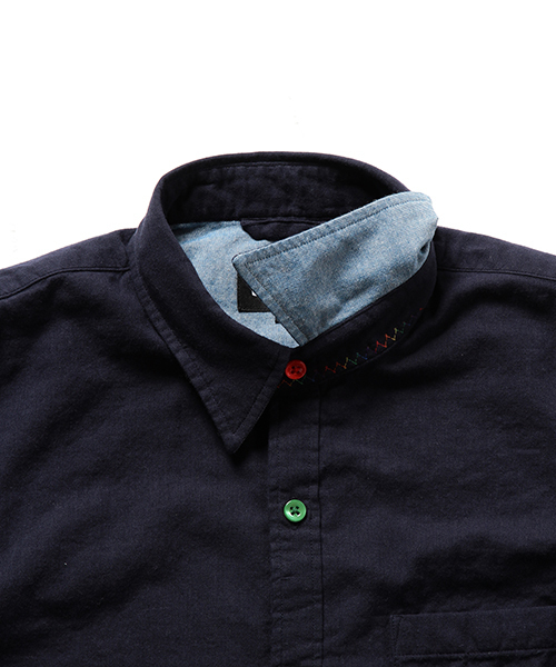 BEAMS(ビームス)の「BEAMS / ダブルガーゼ カザリステッチ ミニレギュラー 半袖 シャツ(シャツ/ブラウス・メンズ・ブルー系その他/ネイビー/ホワイト・LARGE/MEDIUM/SMALL/X-LARGE)」の6枚目の写真