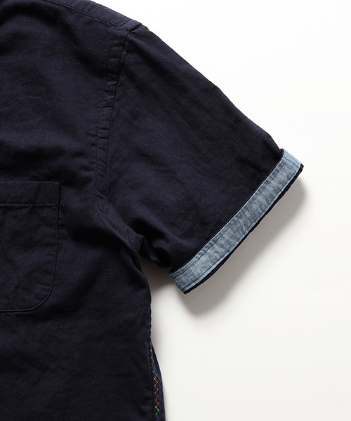 BEAMS(ビームス)の「BEAMS / ダブルガーゼ カザリステッチ ミニレギュラー 半袖 シャツ(シャツ/ブラウス・メンズ・ブルー系その他/ネイビー/ホワイト・LARGE/MEDIUM/SMALL/X-LARGE)」の7枚目の写真