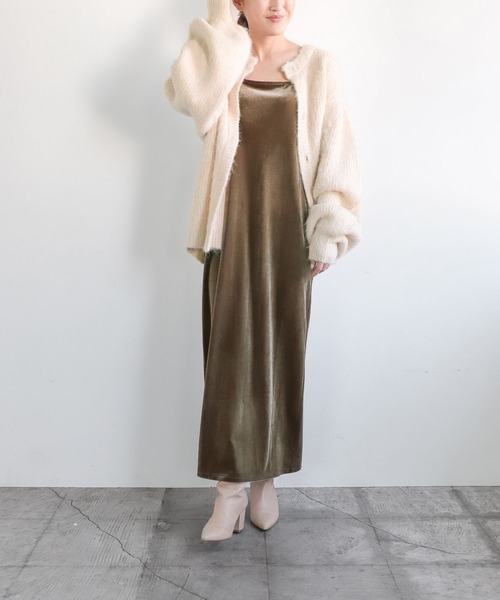 LEPSIM（レプシィム）の「【FOR I SERIES】ベロアキャミワンピース