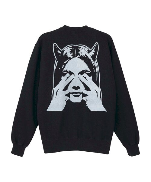 Hysteric Glamour ブラック スウェット HYSTERIC GLAMOUR（ヒステリックグラマー）の「SEE NO EVIL スウェット
