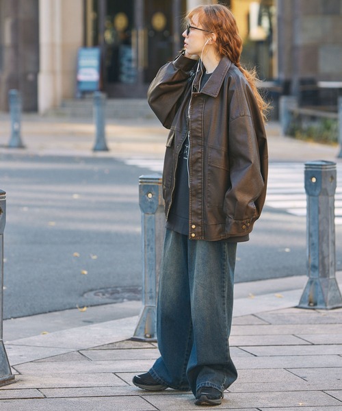 セール】比翼デザインヴィンテージライク オーバーサイズ