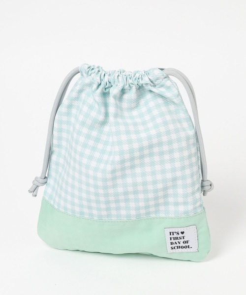 GLOBAL WORK（グローバルワーク）の「洗えるスクール／巾着M/182246（エコバッグ/サブバッグ・キッズ・ブルー系その他/ライトパープル/ライトブルー/ブラック/その他/グレー系その他/ミント・FREE）」の4枚目の写真