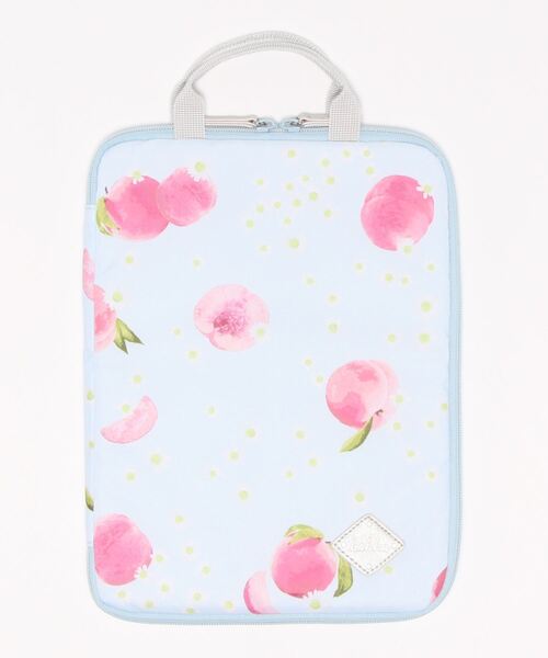 HAKKA KIDS（ハッカキッズ）の「カモミールピーチプリントタブレットケース（ハンドバッグ・キッズ・サックスブルー/ピンク・FREE）」の2枚目の写真