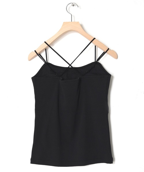 w closet（ダブルクローゼット）の「【カップ付き】バッククロスキャミソール（キャミソール・レディース・ブラック/オフホワイト・FREE）」の3枚目の写真