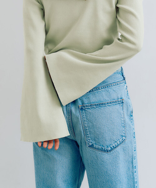 IENA（イエナ）の「2X2リブボートネックプルオーバー（ニット/セーター・レディース・アイボリー/ライトグリーン/ネイビー・FREE）」の5枚目の写真