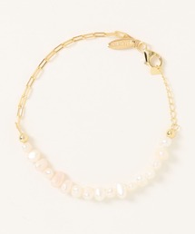 MUSES（ミューズ）の「『MUSES』4x6mm淡水パールチェーンブレスレット　【淡水パールxシルバー925】（ブレスレット）」