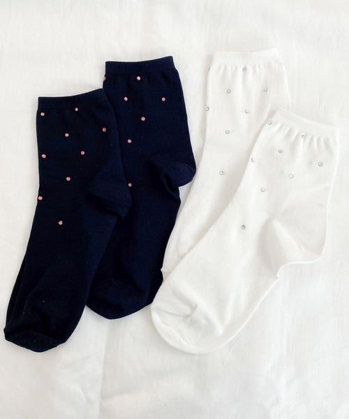 fig London(フィグロンドン)の「crystal socks(ソックス/靴下・レディース・ブラック/ホワイト・FREE)」の17枚目の写真