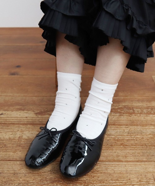 fig London(フィグロンドン)の「crystal socks(ソックス/靴下・レディース・ブラック/ホワイト・FREE)」の5枚目の写真