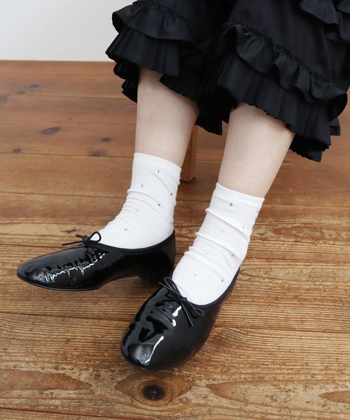 fig London(フィグロンドン)の「crystal socks(ソックス/靴下・レディース・ブラック/ホワイト・FREE)」の6枚目の写真