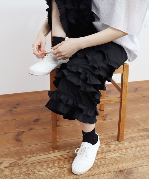 fig London(フィグロンドン)の「crystal socks(ソックス/靴下・レディース・ブラック/ホワイト・FREE)」の10枚目の写真