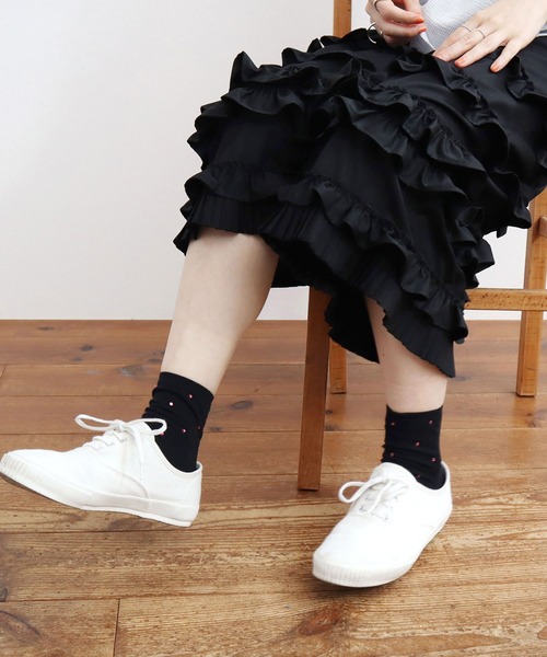 fig London(フィグロンドン)の「crystal socks(ソックス/靴下・レディース・ブラック/ホワイト・FREE)」の12枚目の写真