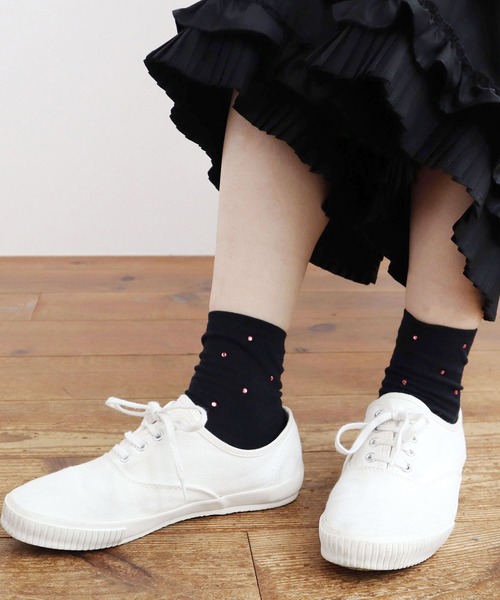 fig London(フィグロンドン)の「crystal socks(ソックス/靴下・レディース・ブラック/ホワイト・FREE)」の13枚目の写真