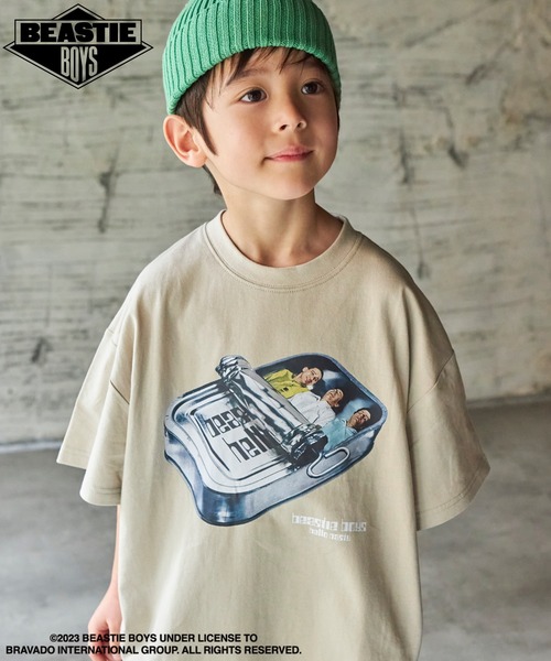 PAIRMANON STREET（ペアマノンストリート）の「【PAIRMANON STREET】【プレミアムコットン100】【Beastie Boys】プリント半袖Tシャツ（Tシャツ/カットソー・キッズ・ブラック/オレンジ/グリーン/ホワイト/ライトベージュ・100/120/140/130/110/150）」の4枚目の写真