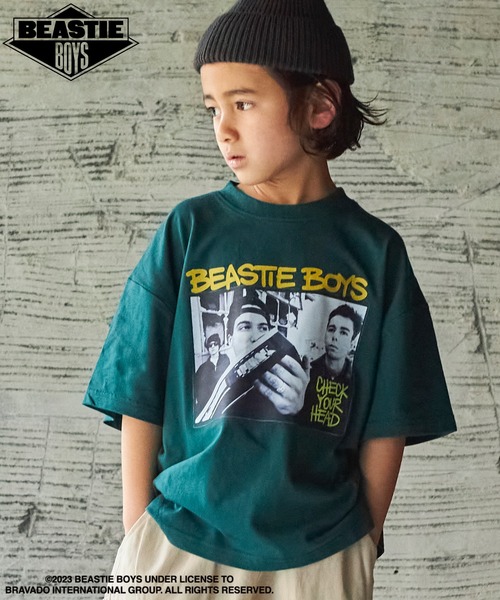 PAIRMANON STREET（ペアマノンストリート）の「【PAIRMANON STREET】【プレミアムコットン100】【Beastie Boys】プリント半袖Tシャツ（Tシャツ/カットソー・キッズ・ブラック/オレンジ/グリーン/ホワイト/ライトベージュ・100/120/140/130/110/150）」の5枚目の写真
