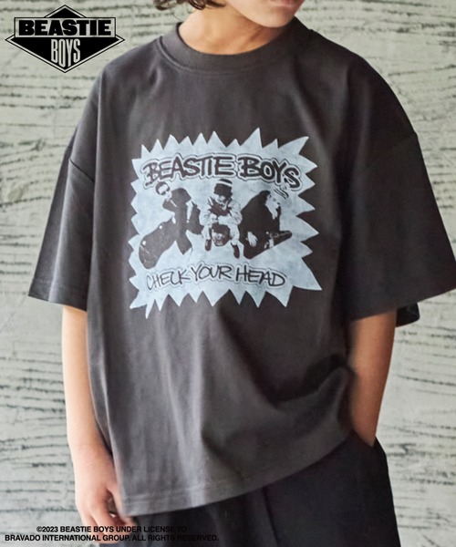 PAIRMANON STREET（ペアマノンストリート）の「【PAIRMANON STREET】【プレミアムコットン100】【Beastie Boys】プリント半袖Tシャツ（Tシャツ/カットソー・キッズ・ブラック/オレンジ/グリーン/ホワイト/ライトベージュ・100/120/140/130/110/150）」の10枚目の写真