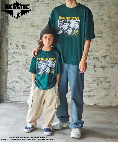 PAIRMANON STREET（ペアマノンストリート）の「【PAIRMANON STREET】【プレミアムコットン100】【Beastie Boys】プリント半袖Tシャツ（Tシャツ/カットソー・キッズ・ブラック/オレンジ/グリーン/ホワイト/ライトベージュ・100/120/140/130/110/150）」の15枚目の写真