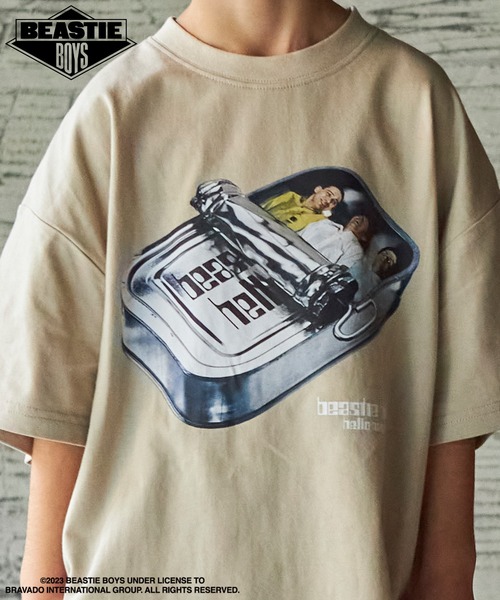 PAIRMANON STREET（ペアマノンストリート）の「【PAIRMANON STREET】【プレミアムコットン100】【Beastie Boys】プリント半袖Tシャツ（Tシャツ/カットソー・キッズ・ブラック/オレンジ/グリーン/ホワイト/ライトベージュ・100/120/140/130/110/150）」の12枚目の写真