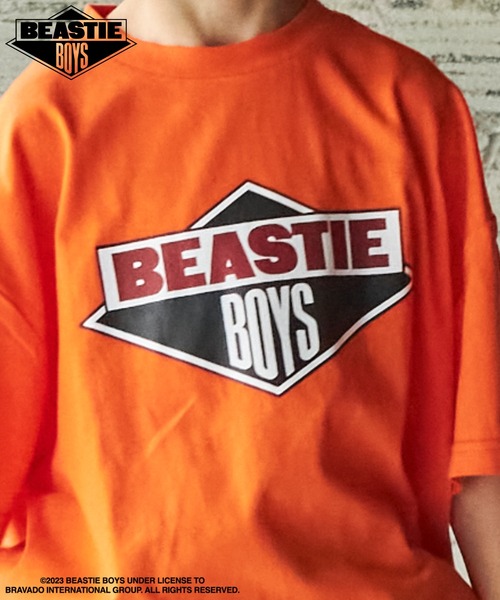 PAIRMANON STREET（ペアマノンストリート）の「【PAIRMANON STREET】【プレミアムコットン100】【Beastie Boys】プリント半袖Tシャツ（Tシャツ/カットソー・キッズ・ブラック/オレンジ/グリーン/ホワイト/ライトベージュ・100/120/140/130/110/150）」の6枚目の写真