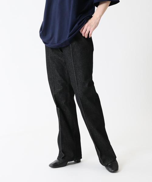 Wrangler 別注 FLARE JEAN BLACK WOOL 黒 Wrangler ジーンズ 「別注」「Wrangler/ラングラー」WIDE FLARE