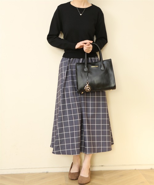 セール】切り替えニットロングワンピース（ワンピース）｜MAISON DE