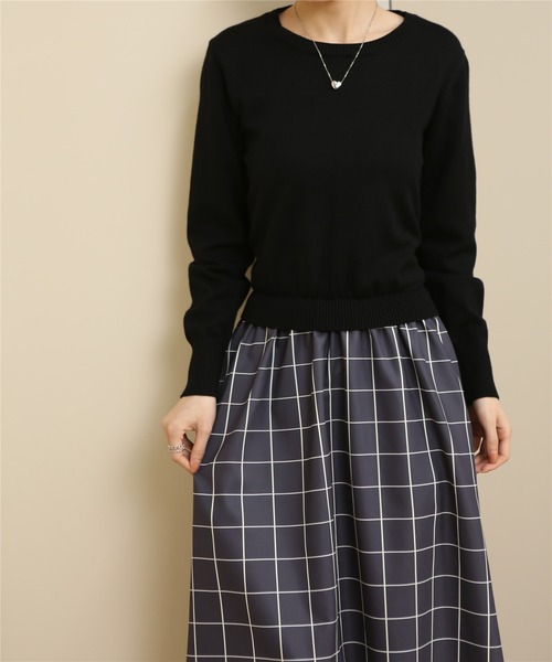 MAISON DE THERESE(メゾン ド テレーズ)の「切り替えニットロングワンピース(ワンピース・レディース・ブラック系1/ブラック/ブラック系2・FREE)」の10枚目の写真