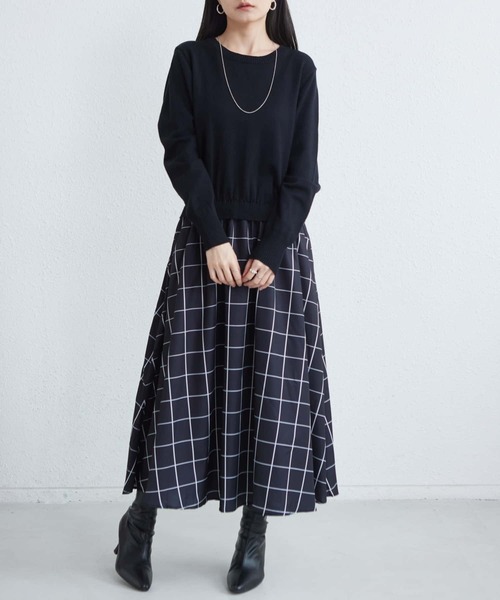 MAISON DE THERESE(メゾン ド テレーズ)の「切り替えニットロングワンピース(ワンピース・レディース・ブラック系1/ブラック/ブラック系2・FREE)」の16枚目の写真