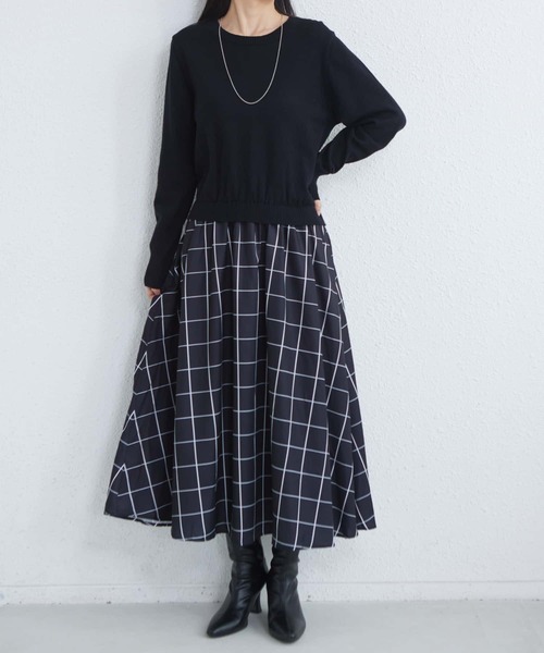 MAISON DE THERESE(メゾン ド テレーズ)の「切り替えニットロングワンピース(ワンピース・レディース・ブラック系1/ブラック/ブラック系2・FREE)」の15枚目の写真