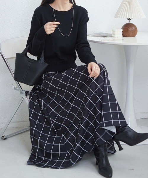 MAISON DE THERESE(メゾン ド テレーズ)の「切り替えニットロングワンピース(ワンピース・レディース・ブラック系1/ブラック/ブラック系2・FREE)」の13枚目の写真